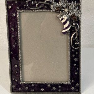 Elegant Purple and Silver Picture Frame